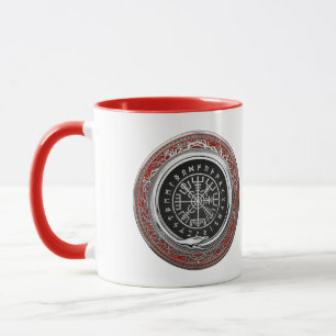 Taza [200] Vegvisir - Viking Silver Magic Runic Compass