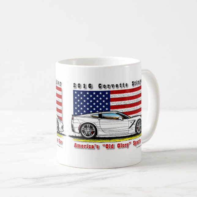 Taza 2016 de café del cupé del Corvette (Anverso derecho)