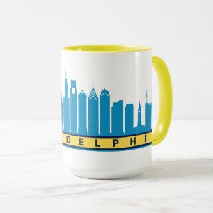 Taza 2019 del horizonte de Philly en colores de la