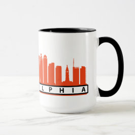 Taza 2019 del horizonte de Philly en naranja y