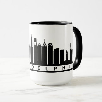 Taza 2019 del horizonte de Philly en negro