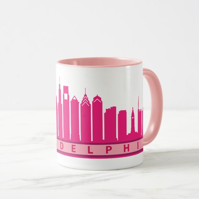 Taza 2019 del horizonte de Philly en rosa (Anverso derecho)