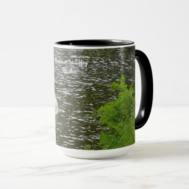 Taza 2020 Cisnes en el Kilcullen de Liffey (Anverso derecho)