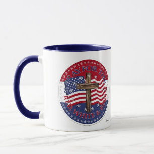 Taza 2020 Reza Por La Cruz Roja, Blanca Y Azul Bandera