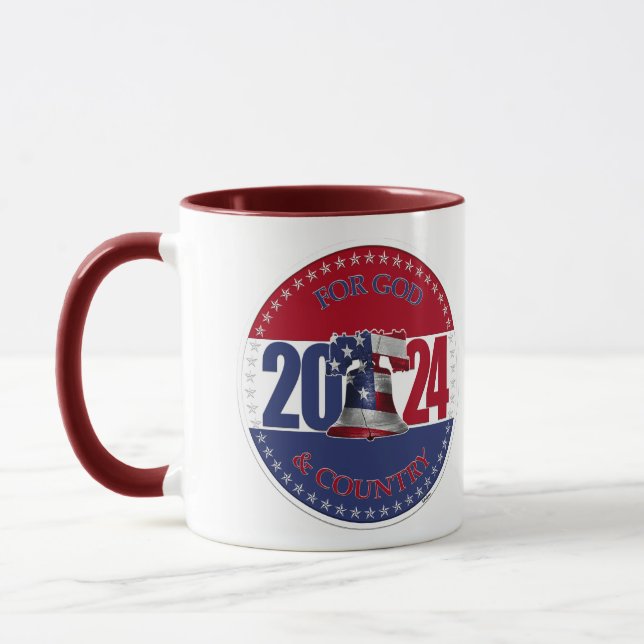 Taza 2024 por Dios y la Campana de la Libertad (Izquierda)