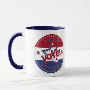 Taza 2024 Por Dios y País ¡VOTA! Marca de Verificación 