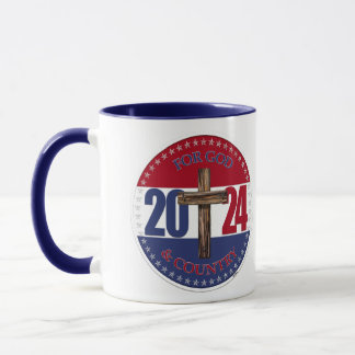 Taza 2024 Por Dios y por el país con la cruz