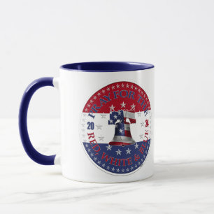 Taza 2024 Reza Por El Timbre De La Libertad Rojo, Blanc