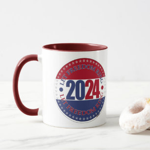 Taza 2024 Rojo y Azul Deja que la Libertad Suene