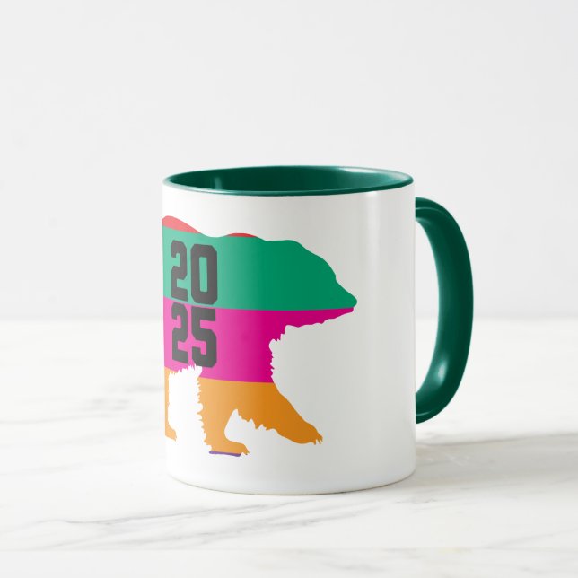 Taza 2025 Líneas Coloridas Negrita (Anverso derecho)