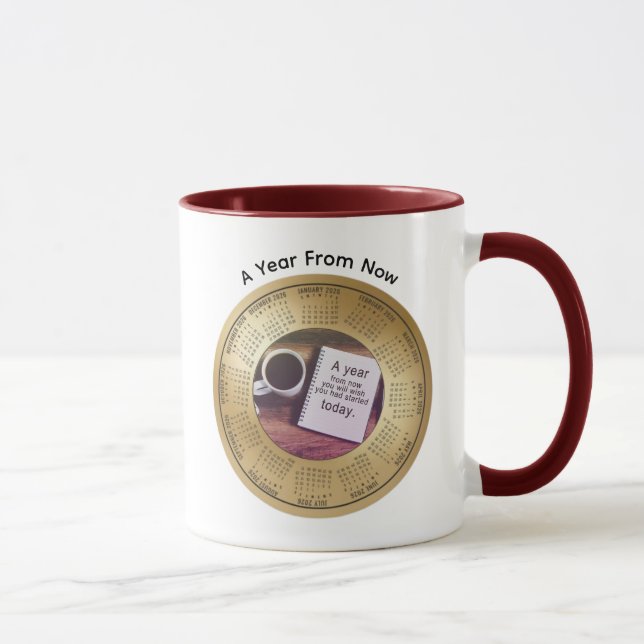 Taza 2026 Calendar Motivational Coffee (Derecha)