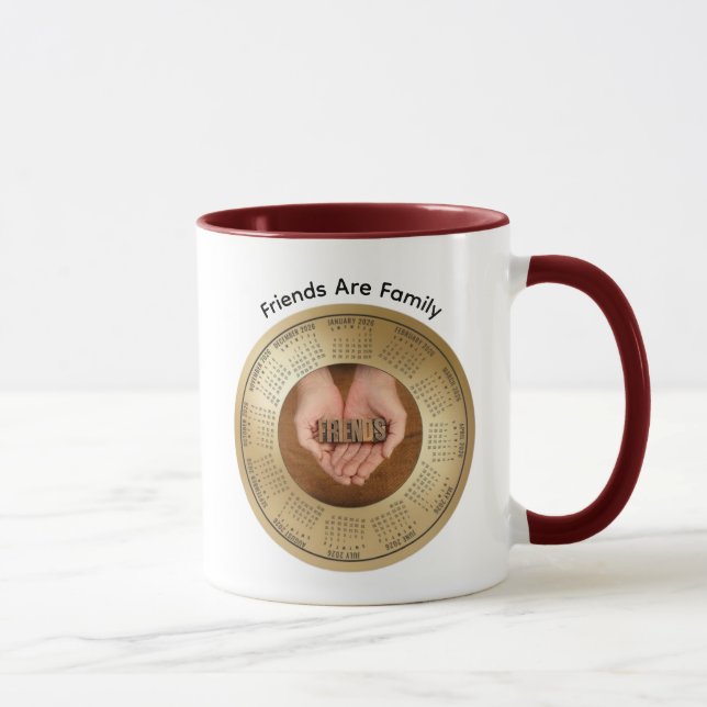 Taza 2026 Family Are Friends Calendar Coffee Mug (Derecha)