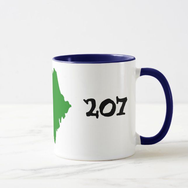 Taza ¡207, código de área de Maine! (Derecha)
