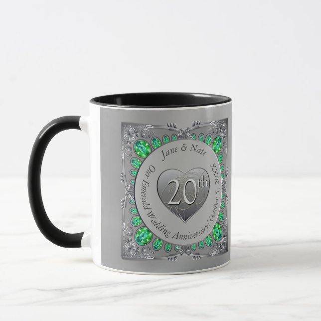 Taza 20.º aniversario del Boda Esmeralda (Izquierda)
