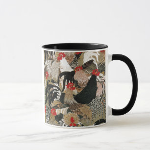 Taza 20. 群鶏図, multitud de gallos, Jakuchu del 若冲