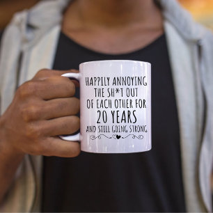 Taza 20 Aniversario del Reino Unido, 20 años de Boda