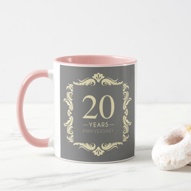 Taza 20 años de aniversario (Con donut)