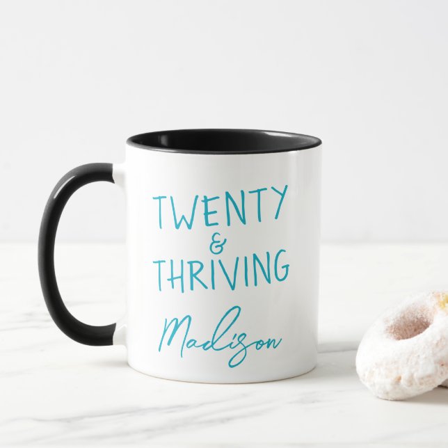 Taza 20 AÑOS Funny Personalizado (Con donut)
