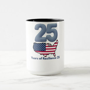 Taza 25º Aniversario del Día del Patriota 9/11 Años de