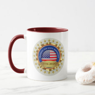 Taza 250º Aniversario USA Patriótico   1776–2026