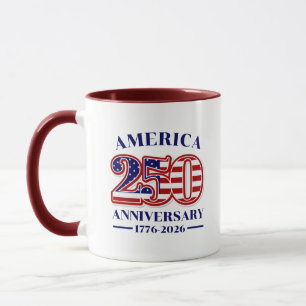 Taza 250º Aniversario USA Patriótico   1776–2026