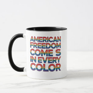 Taza 250º libertad estadounidense viene en todos los co