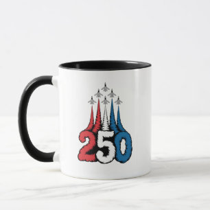 Taza 250.º Aniversario 4 de Julio Jet Patriótico