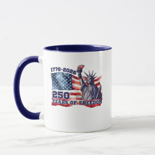Taza 250 Aniversario de la Bandera de EE. UU. Libertad