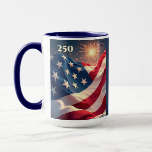 Taza 250 Aniversario de la bandera de Estados Unidos y