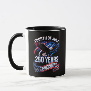 Taza 250 Aniversario EE. UU. 1776-2026 Patriótico Ameri