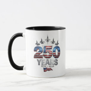Taza 250 años americano 1776 2026 250º USA Patriótico