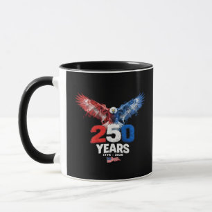 Taza 250 años americano 1776 2026 250º USA Patriótico