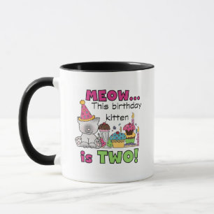 Taza 2.º gatito de cumpleaños camisetas y regalos