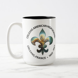 Taza 2 de la flor de lis de OHS