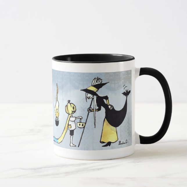 Taza 2 de la taza de la invitación de una bruja (Derecha)