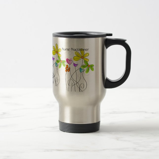 Taza 2 florales del viaje del médico de la (Derecha)