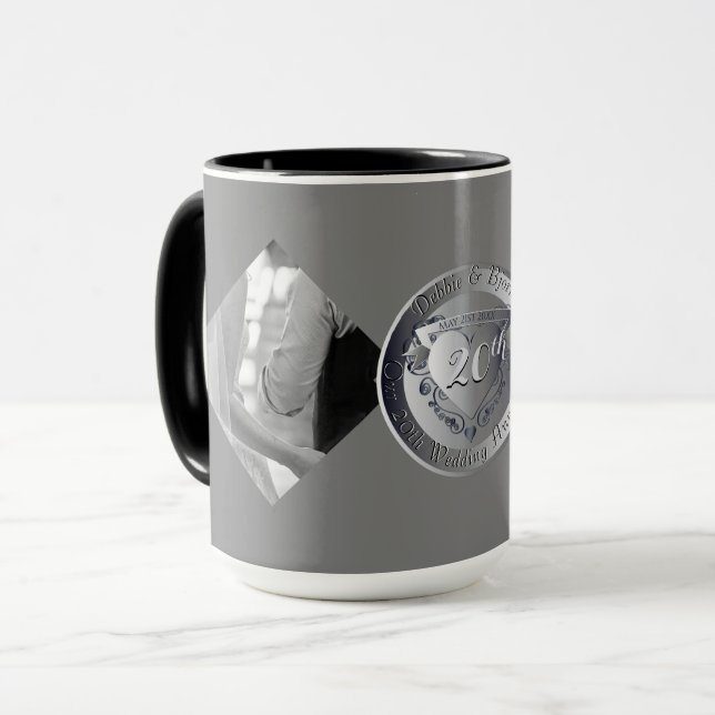 Taza 2 Fotos 10, 20, 25, 70 años de Boda (Anverso izquierdo)