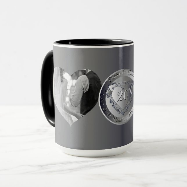 Taza 2 Fotos 10, 20, 25, 70 años de Boda (Anverso izquierdo)