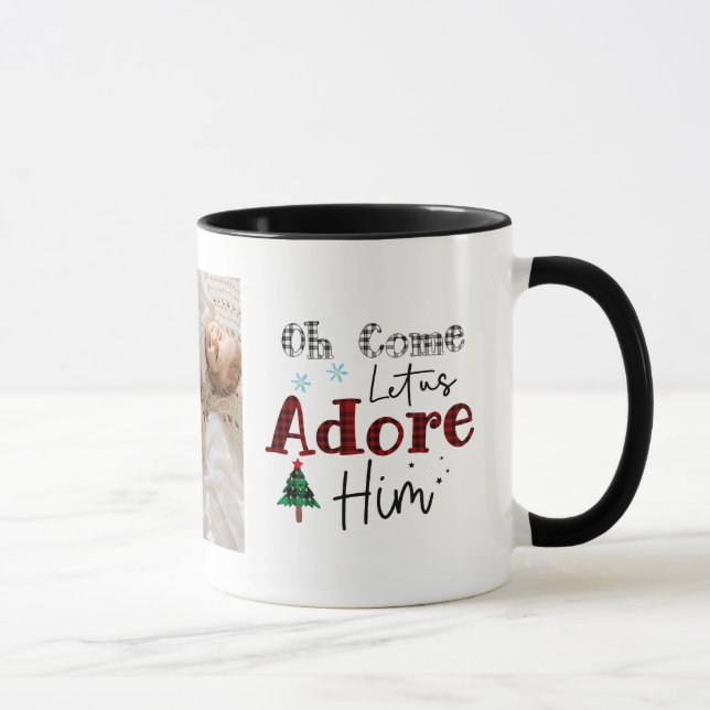 Taza 2 Navidades fotográficos Carol Come Déjanos Adorar (Derecha)