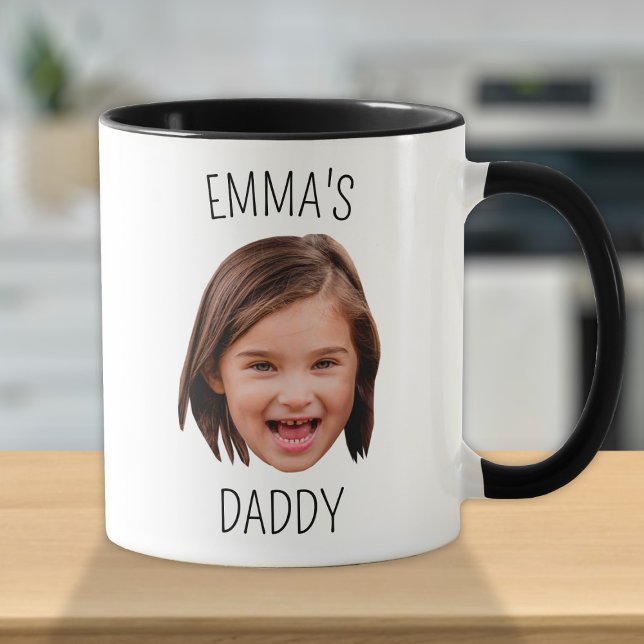 Taza 2 Niños Bebés Face Photo (Front & Back) Para Papá (Subido por el creador)