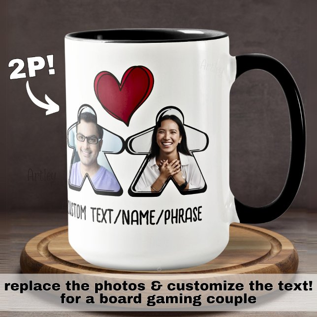 Taza 2 P Personalizado Foto Meple Board Game Couple Mug (Subido por el creador)