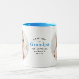 Taza 2-Photo Love You Grandpa/Otro Mensaje Personal Mu