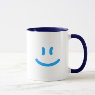 Taza 2-Sided más feliz/Sonrisa-Azul