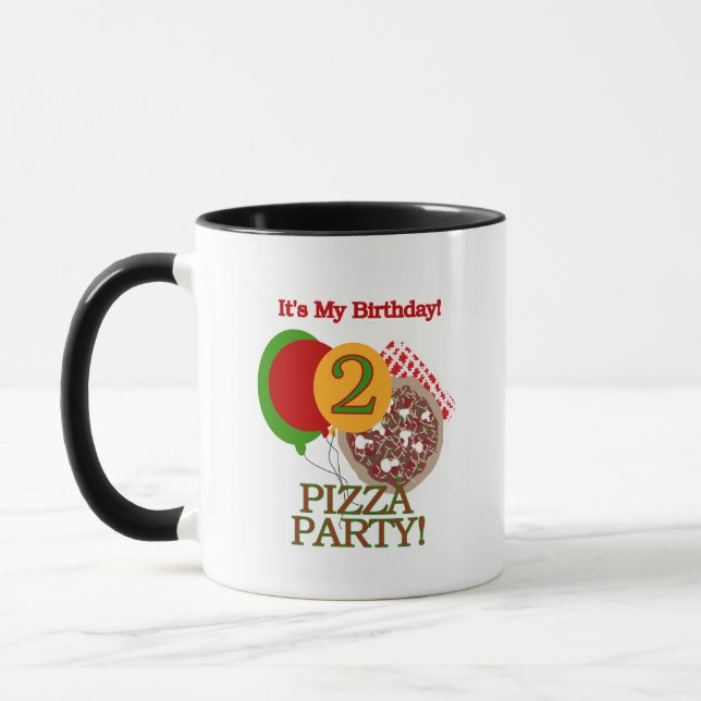 Taza 2do Camisetas y regalos del cumpleaños del fiesta (Izquierda)