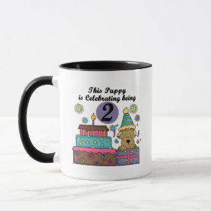 Taza 2do Camisetas y regalos del perrito del cumpleaños