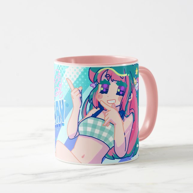 Taza 2nd Anniversary Hikiringo -- Summer Neto chan (Anverso derecho)