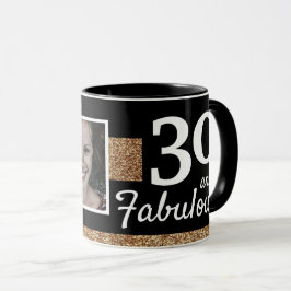 Taza 30 y Fabulous Gold Purpurina 2 Foto 30 cumpleaños