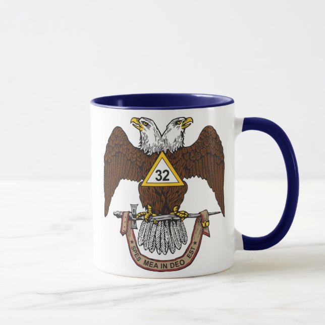 Taza 32do Rito escocés Brown Eagle del grado (Derecha)