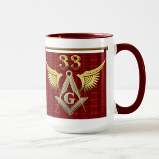 Taza 33ro Freemason del grado