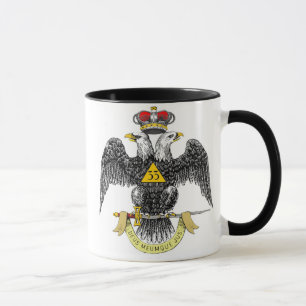 Taza 33ro Negro escocés Eagle del rito del grado